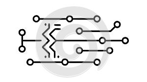 Circuit Board Pathway, Technology & Electronics, vector design Generative AI