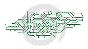 Circuit Board Pattern Background, Technology Abstract Design, vector design Generative AI