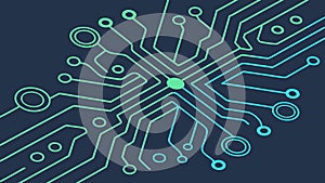 Circuit board pattern, technology background design vector design Generative AI
