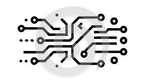 Circuit Board Pattern: Technology, Electronics, and Digital Flow, vector design Generative AI