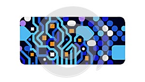 Circuit Board with Patterns, Microchip Design, Digital Texture, vector design Generative AI