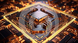 circuit board with processor Central Processing Unit of the computer