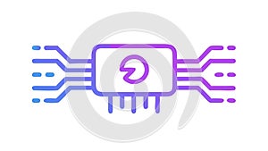 Circuit Board Processor Icon for Digital Technology, vector design Generati
