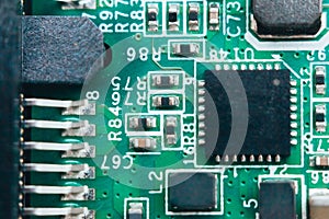 Circuit board repair. Electronic hardware modern technology. Motherboard digital personal computer chip