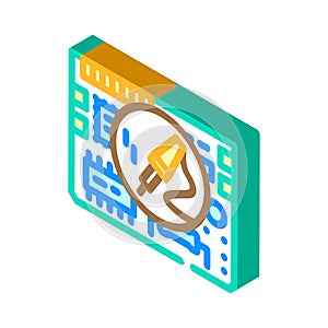 circuit board repair electronics isometric icon vector illustration