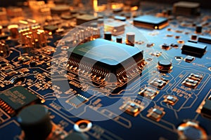 A circuit board serves as the foundation for electrical component interconnection