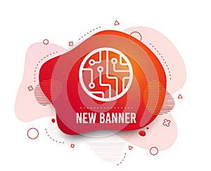 Circuit board sign icon. Technology symbol. Vector