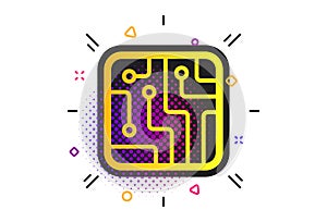 Circuit board sign icon. Technology symbol. Vector