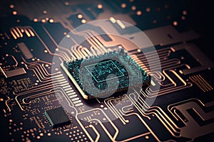 Circuit board. Technology background. Central Computer Processors CPU concept. Motherboard digital chip. Tech science background.