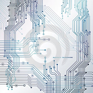 Circuit board, technology background. Vector illustration.