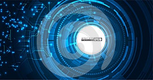 Circuit Board Technology Tree Pattern . abstract technology sci fi circuit design innovation concept. Design of HUD