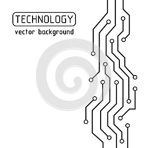 Circuit board. Technology vector background. Abstract futuristic illustration. Hi-tech concept.