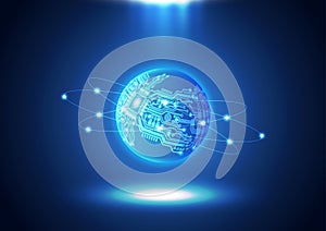 Circuit board technology world background texture