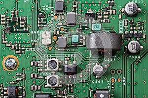 Circuit board with electronic components