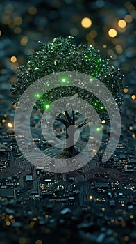 circuit board tree inovation photo