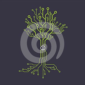 Circuit board tree symbol