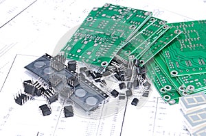 Circuit boards and components with schematics