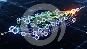 Of circuit boards or data visualization emphasizing technology and AI