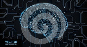 Circuit Brain: Artificial Intelligence Concept