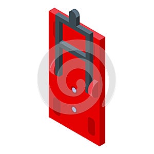 Circuit breaker switch icon, isometric style