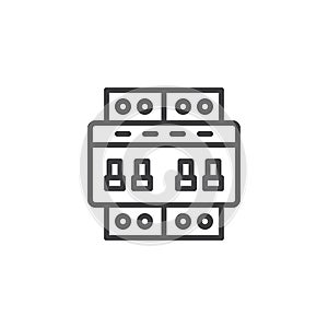 Circuit breaker switch line icon