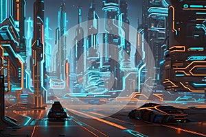 Circuit City: A Futuristic Metropolis of Digital Dreams with Generative AI