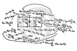 Circuit diagram and equations