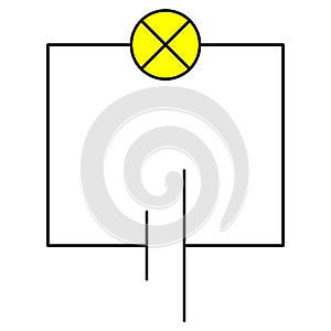 Circuit diagram, plan consisting of circuit symbols