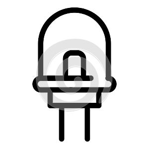 Circuit diode icon, outline style