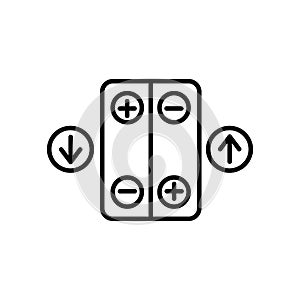 Circuit icon vector isolated on white background, Circuit sign , sign and symbols in thin linear outline style