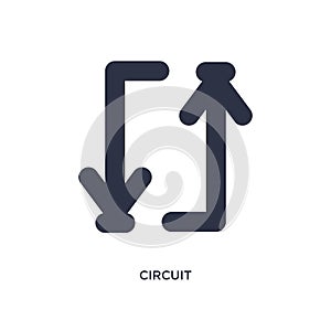 circuit icon on white background. Simple element illustration from arrows 2 concept
