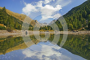 Circuit of the lakes of the estrop, the park of Mercantour, department of the Alpes-Maritimes