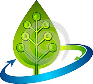 Circuit leaf logo