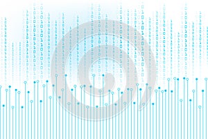 circuit lines technology abstract background. digital circuit lines and binary code privacy backdrop.