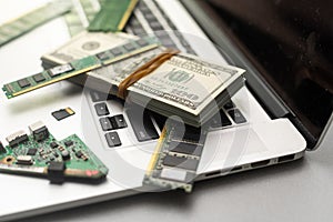 Circuit of main board hardware computer electronic, e-waste.