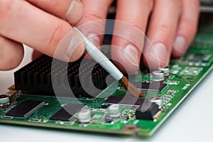 Circuit printed board cleaning