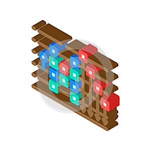 circuit quantum technology isometric icon vector illustration