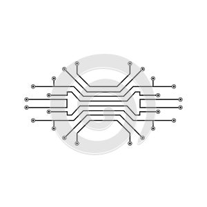 circuit technology ilustration vector