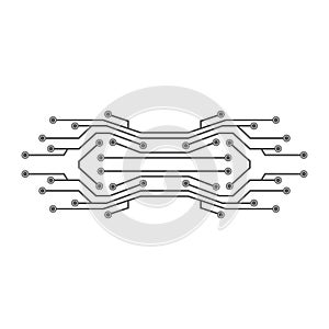 circuit technology ilustration vector
