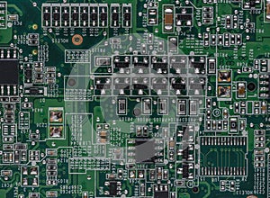 Circuits inside laptop computer