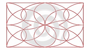 Circular Abstract Geometric Pattern - Endless Visual Flow, vector design Generative AI