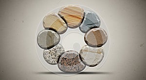 A circular arrangement of eight smooth