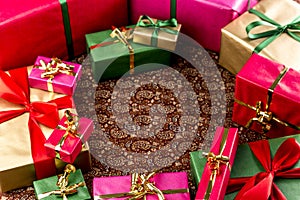 Circular Arrangement of Wrapped Gifts