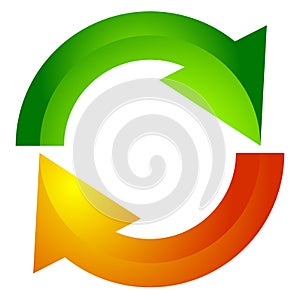 Circular arrow, circle arrow icon. Rotation, restart, twist, turn concept icon / button