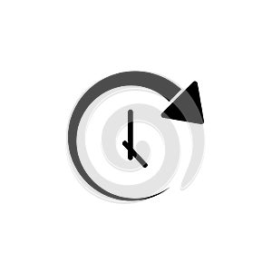 circular arrow and clock icon. Element of web icon for mobile concept and web apps. Isolated circular arrow and clock icon can be