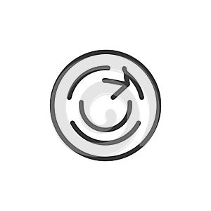 Circular Arrow Icon: Modern UI Reload Refresh Symbol