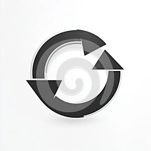 Circular Arrow Icon for Refresh or Reload Symbol in Minimal Design