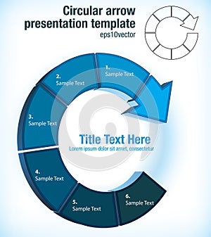 Circular arrow presentation template