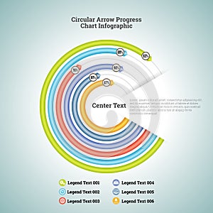 Circular Arrow Progress Chart Infographic