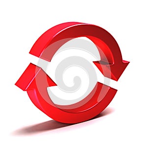 Circular arrow. Rotation Redo 3D rendering illustration photo